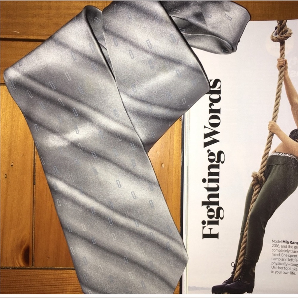 BRUNO PIRTTELLI GRAY / SILVER OMBRÉ MENS SILK TIE